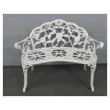 Painted Cast Iron Garden Bench Painted Cast Iron Garden Bench