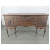 Antique Solid Walnut Buffet