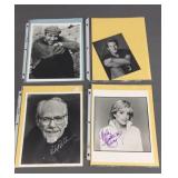 4pc Actor Head Shots W/ Autographs