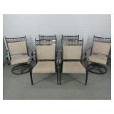 6x The Bid Aluminum Frame Patio Chairs