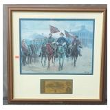 Mort Kunstler Print W Genuine $5 Confederate Note