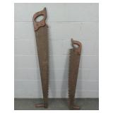 2x The Bid Antique One Man Crosscut Saw