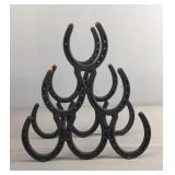 Iron Horse Shoe Wine Rack