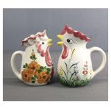 Pair Of Chicken Pitchers Pair Of Chicken Pitchers