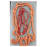 Coral Necklaces Red Coral 4 Strand 17in Necklace