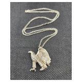 Sterling 20in Eagle Necklace 17.2g Tw