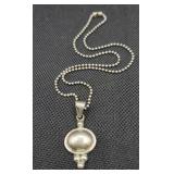 Sterling 16in Necklace And Pendant 10.2g Tw Sterling 16in Necklace And Pendant 10.2g Tw