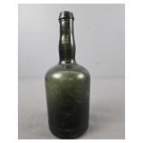 19th Century Antique Crude Green Whiskey Bottle