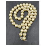 Sterling Cultured 24in Pearl Necklace