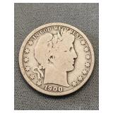 1900 O Barber Half Dollar