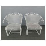 2x The Bid Wrought Iron Springer Rockers