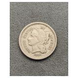 1866 Nickel 3 Cent Piece 1866 Nickel 3 Cent Piece