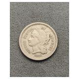 1866 Nickel 3 Cent Piece