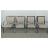 4x The Bid Metal Frame Patio Chairs