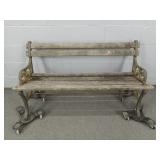 Wood And Wrought Iron Garden Bench