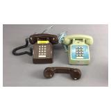 2 Ps Vintage Push Button Phones