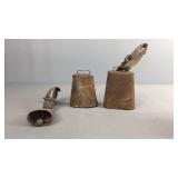 3 Pc Vintage Cow Bells 3 Pc Vintage Cow Bells