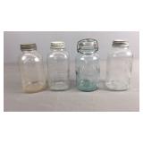 4x The Bid Vintage 1/2 Gal Mason Jars