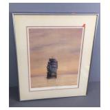 Signed Numbered Belle At Sea Framed Print