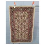 Regal Ivory & Maroon Turkish Rug