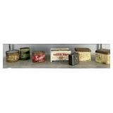 Lot Of Vintage Advertising Tins Lot Of Vintage Advertising Tins