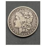 1886 O Morgan Silver Dollar