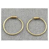 14k Yellow Gold Hoop Pierced Earrings  0.2g