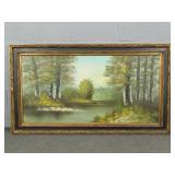 Signed B Thornton Painting On Canvas Signed B Thornton Painting On Canvas