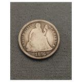 1876 Liberty Seated Dime