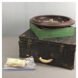 Vintage Roullette Wheel W/ Case Some Flaking Vintage Roullette Wheel W/ Case Some Flaking