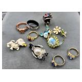 Assorted Jewelry Lot Rhinestone Brooches Pins Assorted Jewelry Lot Rhinestone Brooches Pins