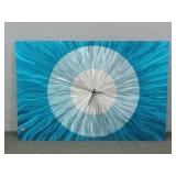 Jon Allen Aqua Silver Wall Clock Art 2018 Jon Allen Aqua Silver Wall Clock Art 2018