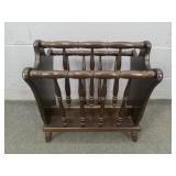 Vintage Solid Wood Media Storage / Mag Rack Vintage Solid Wood Media Storage / Mag Rack