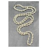 Sterling 28in Rope Chain Necklace 30.7g Sterling 28in Rope Chain Necklace 30.7g