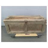 Antique Solid Wood Tool Trunk Antique Solid Wood Tool Trunk