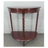 Small Two Tier Barley Twist Demilune Table Small Two Tier Barley Twist Demilune Table
