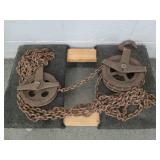 Yale Vintage Two Piece Heavy Chain Hoist Yale Vintage Two Piece Heavy Chain Hoist