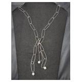 Unusual Sterling 20in Necklace 15.0g Clasp Unusual Sterling 20in Necklace 15.0g Clasp