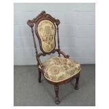 Antique Wood Framed Side Chair Antique Wood Framed Side Chair