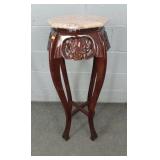 Solid Wood Marble Top Plant Stand