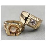 Mens Rings18k Hge Plated Both Sz 8