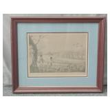 Snipe Shooting Framed Vintage Print