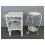 2x The Bid Iron And Wicker Stands 2x The Bid Iron And Wicker Stands