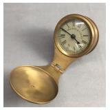 Milson And Louis Clock In Small Brass Case Milson And Louis Clock In Small Brass Case