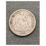 1861 Liberty Seated Half Dime