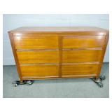 Solid Wood Mid Century 6 Drawer Dresser