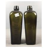 2x The Bid Antique Glass Case Bottles " African "