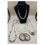 Fashion Pearl Jewelry Lot  Some Signed