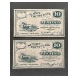 2x The Bid 1862 Summit County Fractional Notes