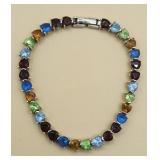 Lenox Sterling 7.5in Gemstone Bracelet